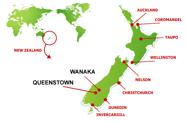 New Zealand Lies in the Southern South Pacific Ocean  to the East of Australia. 